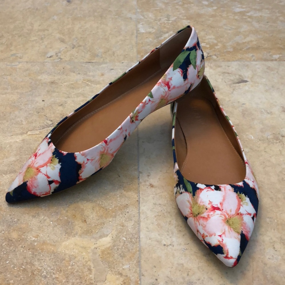 J Crew Floral Flats